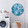 thumbnail image 2 of ZXCXRQFa Desk Clocks Blue Ocean Jellyfish Pattern Wooden Silent Non-Ticking 10 Inch Round Clocks Battery Operated Analog for Living Room Kitchen Bedroom Bathroom Office Home School Decor, 2 of 7