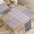 thumbnail image 2 of Ambesonne Checkered Table Runner & Placemats, Folklore Irish Design, Placemat 4 pcs + Runner 12"x72", Violet Blue Turquoise, 2 of 2