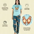 thumbnail image 6 of Lazy One Women's Pajama Set, Short Sleeves with Cute Prints, Relaxed Fit, No Wake Zone, 6 of 7