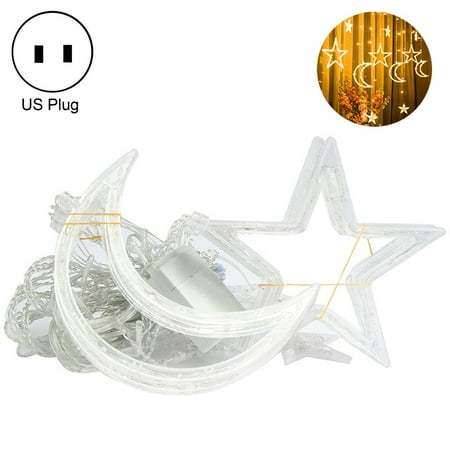 

LED Light String Stars Moon Pendant High Brightness PVC Party Decor String Night Light for Festival