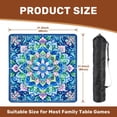 thumbnail image 2 of Mahjong Mat 31.5" x 31.5" Vibrant Blue Mandala Floral Geometric Patterns Non-Slip Noise Reduction American Mahjong Tiles Table Cover for Dominoes Poker Card Board Games Gift, 2 of 8