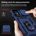 thumbnail image 3 of for iPhone 12 / iPhone 12 Pro Case with Slide Camera Cover HD Screen Protector Heavy Duty Military Grade Shockproof Magnetic Ring Holder Kickstand Phone Case for iPhone 12/12 Pro,Navy Blue, 3 of 6