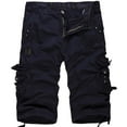 thumbnail image 2 of AXXD Men Shorts With Zipper Pocket Plus Size Cargo Shorts Multi-Pockets Relaxed Summer Beach Shorts New Arrival, 2 of 3