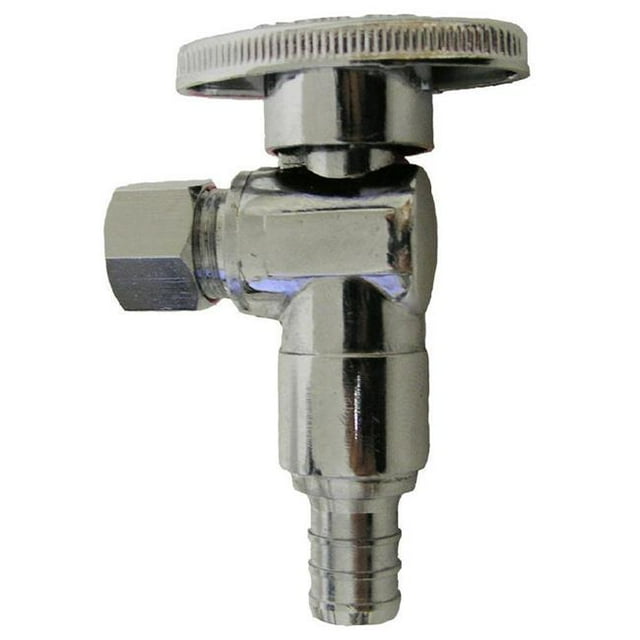 Plomb d'Angle d'Arrêt Libre&44; Chrome - 0,5 in. Pex x 0,375 in.