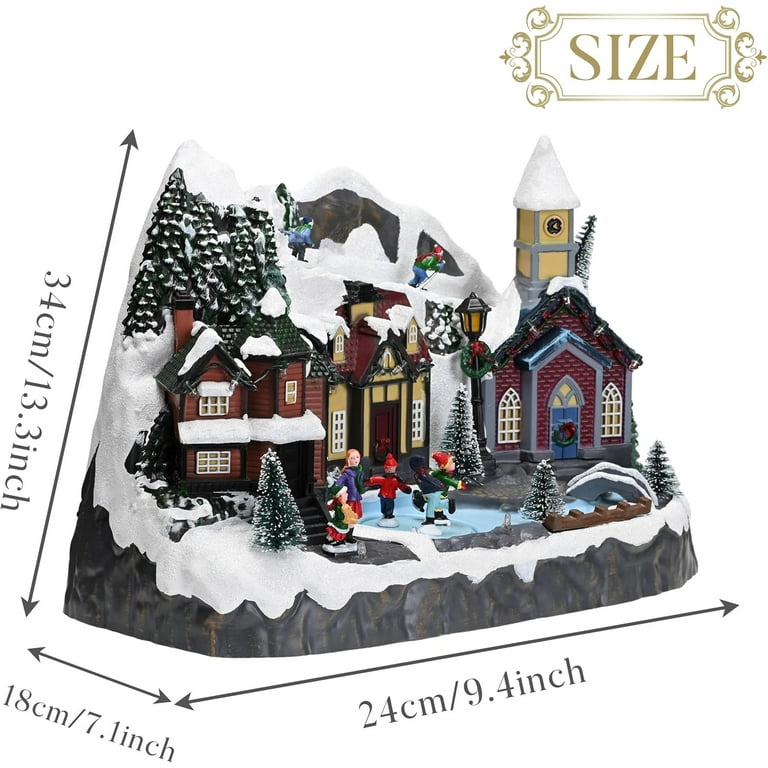 Valery Madelyn 13.3 inches Dynamic Christmas Village, Multi-color