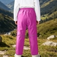 thumbnail image 4 of Caywon Kids Waterproof Fleece-Lined Outdoor Pants with Zippered Pockets and Colorblock Detail, Sturdy Warm Winter Snow Gear for Skiing and Hiking, 4 of 9