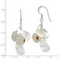 thumbnail image 2 of FB Jewels Sterling Silver Jade/Mother Of Pearl/Moonstone/Rock Quartz Earrings, 2 of 2
