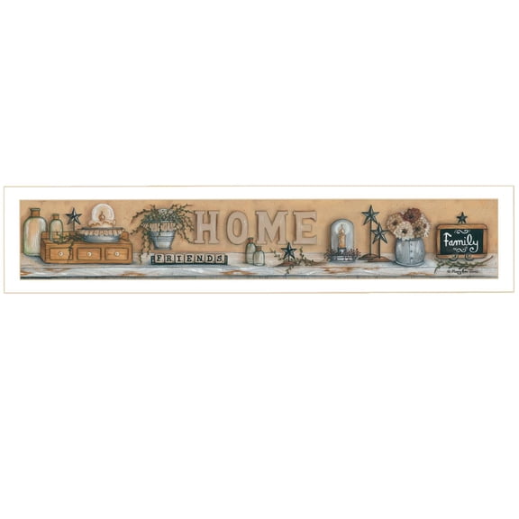 TrendyDecor4U Where Family And Friends Gather Framed Print MARY466-712W