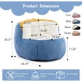 thumbnail image 2 of CARZZI LIFE Giant Bean Bag Chair, Multicolor 41.7" Oversized Cloud Bean Bag Sofa with Back Support for Adults & Kids, Faux Fur Soft Stuffed Lazy Chair for Living Room, Bedroom, Apartment, 2 of 10