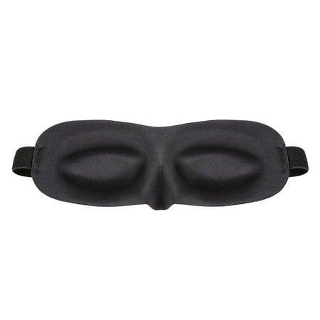 Contoured Sleep Mask - Black, Molded Eye Cups Allow for REM Eye
