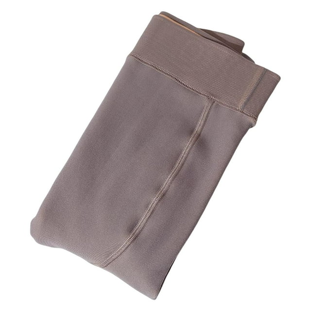 Medias térmicas de invierno para mujer, de cintura alta, elásticas y opacas, color gris. Pies de paso gris