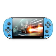 X12 8GB PSP Kid Electronic Games For Kids ages 8+, 5.1 inch Color Screen Dual Joysticks, Blue