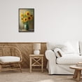 thumbnail image 3 of Stupell Industries Transitional Moody Sunflower Vase Black Framed Giclee Art, 12 x 18, by Creative Studio, 3 of 8