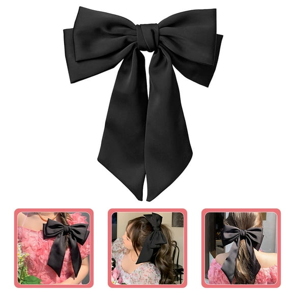 LIFKOME Various Hairstyles Hair Bow Barrettes For Women Black 1Pcs