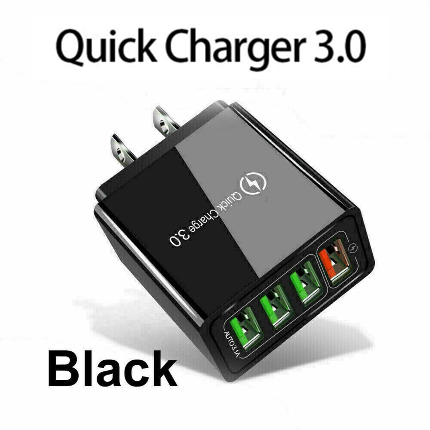 USB Wall Charger, 4 Port Fast Quick Charger QC 3.0 USB Hub Wall Charger