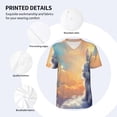 thumbnail image 3 of Uemuo Sunshine Colorful Cloud Rabbit Print Mens Polo Shirts Baseball T-shirt Performance Short Sleeve Golf Shirt Moisture Wicking Athletic Casual Collared T-Shirt-Medium, 3 of 7