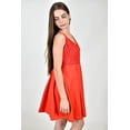 thumbnail image 2 of Vestido top de encaje Roman Fashion /Juvenil, 2104 (Rojo) rojo CH, 2 of 5