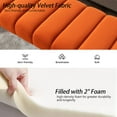thumbnail image 3 of Velvet End of Bed Bench Upholstered Modern 59" Bedroom Bench for King Bed Bench Tufted Window Bench Comfy Long Ottoman for Living Room/Entry/Indoor, 3 of 8