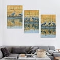 thumbnail image 4 of Nawypu Framed Wall Art Ready to Hang Sandhill Cranes Practicing their Mating Dance near Kearney Nebraska Canvas Print Artwork Wall Art Painting Pictures Wall Décor Modern Poster 12''x16''X3 Panels, 4 of 4