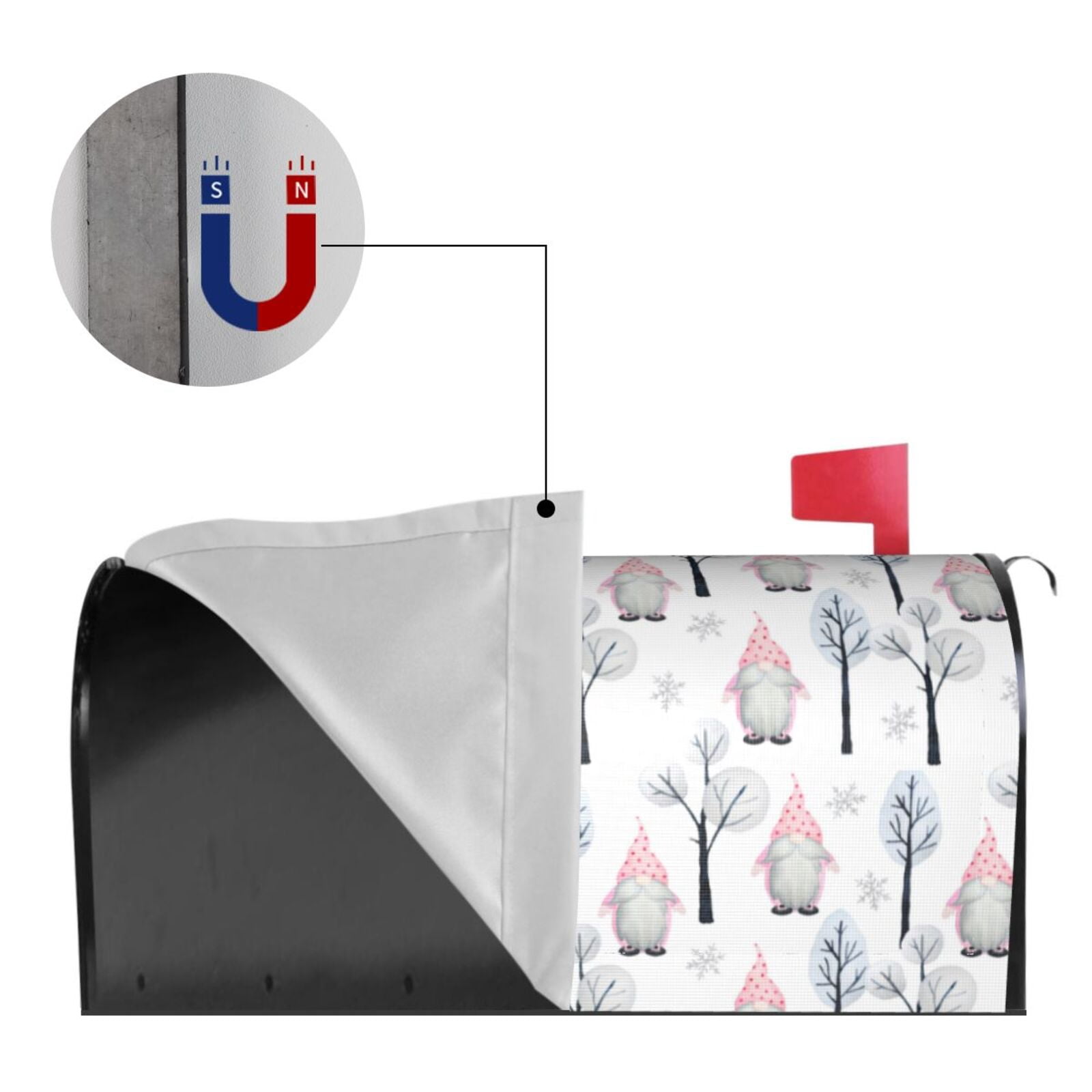 Kdxio Magnetic Mailbox Cover 21x18 in Mailbox Cover Outdoor Decoration Holiday Mailbox Covers for Home Garden Yard-21x18 in