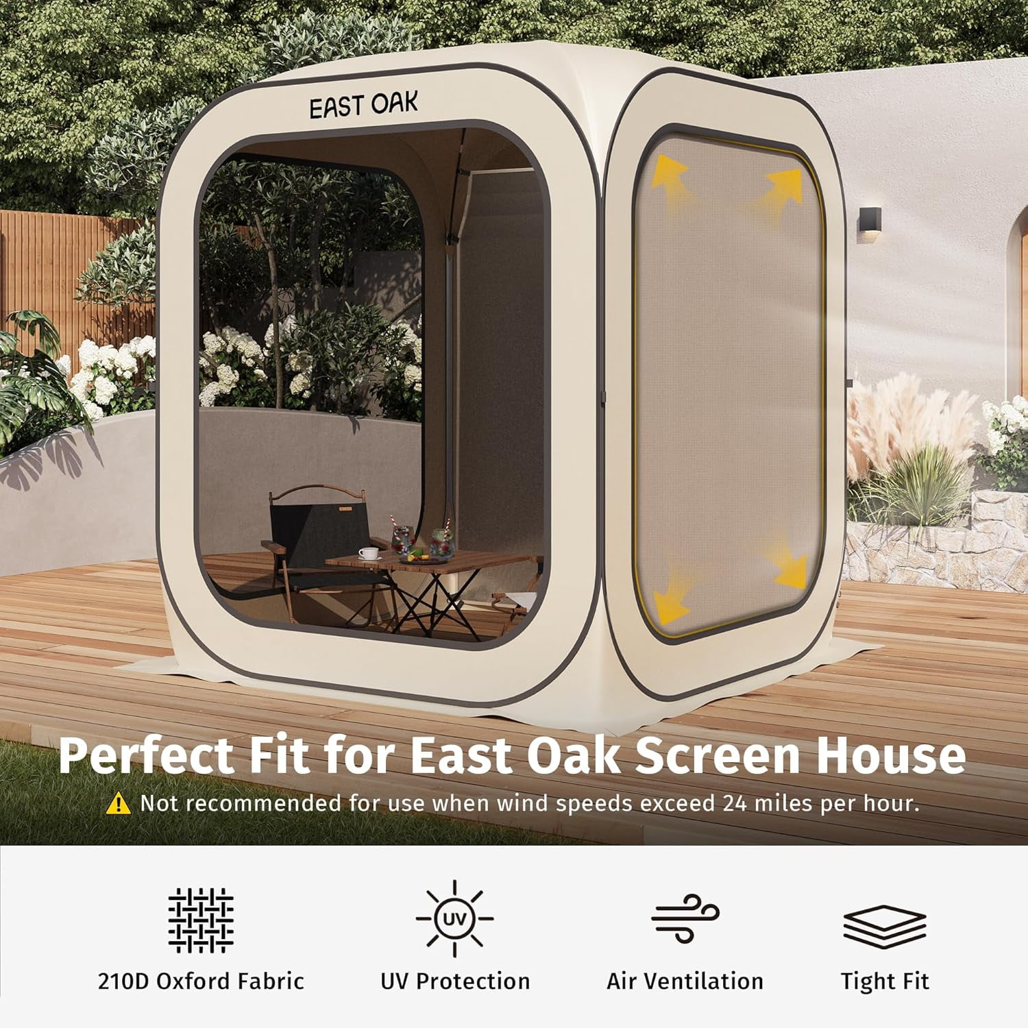 EAST OAK Sun Shade Sails 6*6 ft, 2 pieces