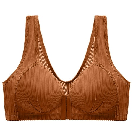 

Bra Steel Ring Thin Women Bra Front Button Breathable Gathers Underwear Comfort Bra