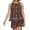 Brown, variant on Womens Two Piece Short Sets Summer Round Neck Sleeveless Tank Tops Drawstring Elastic Waist Shorts with Pockets