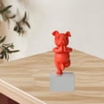 thumbnail image 6 of Funny French Sttue Figurines Dog Sculpture Hotel Bedroom Decortion rts , Red, 6 of 7