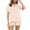 Pink, variant on TSADFHJI Bath Robes for Women Plus Size 2 Piece Pj Sets Pajamas for Women Prints Short Sleeve Button Shirt and Shorts Pajama Set Xl White