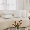 thumbnail image 1 of Deconovo Fundas de cojines decorativas - Juego of 4 Soft Linen Cushion Covers, Machine Washable Pillowcases for Sofa, Natural White, 16x16 Inch, 1 of 7