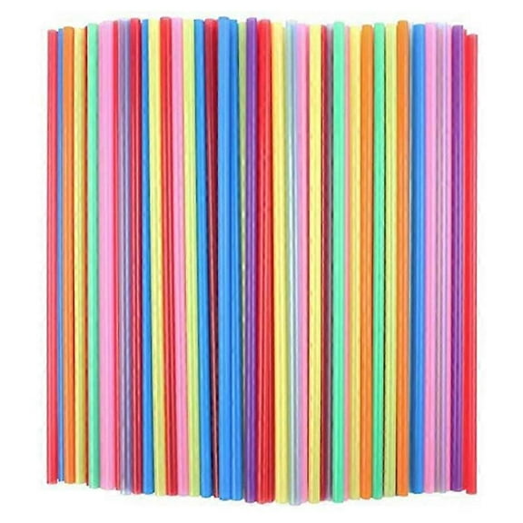 1000Pcs 10.3 Inch Disposable Drinking Straws Plastic Straws Extra Long Assorted Colors for Party Dr