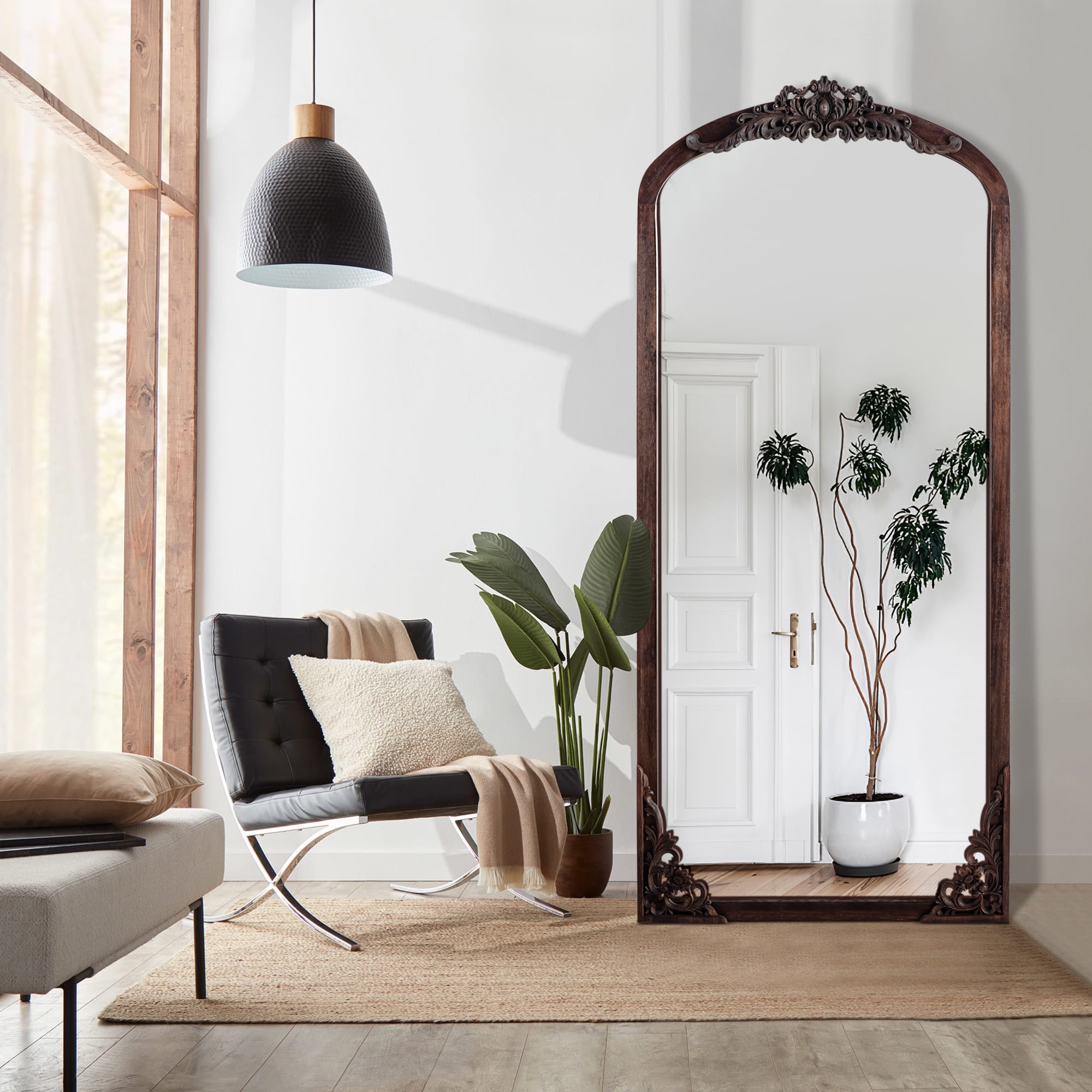 NeuType Arch Mirror FullLength Mirror Vintage Decorative Mirror,71"x31