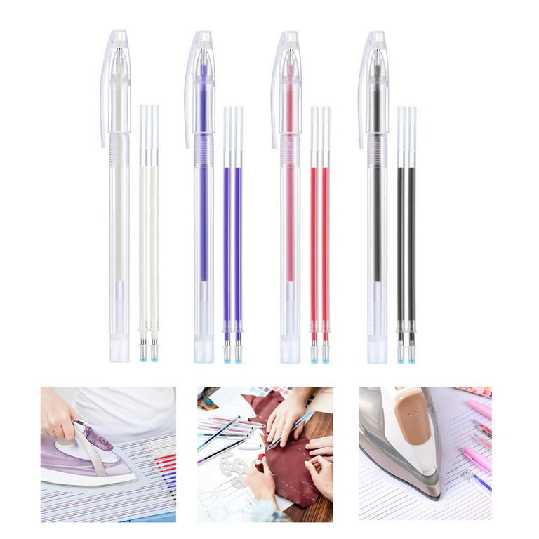 12pcs/lot ink Disappearing Heat Erase Pen Refills Fabric Marking Pen For  Dressmaking Craft Quilting DIY Sewing Tools