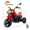thumbnail image 2 of Moto para Niño Electrica Recargable Luz y Musica Montable rojo, 2 of 7
