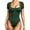 Deep Green, variant on Square Neck Tops for Women Short Sleeve Bodysuit for Women Fitted Tight Tops
