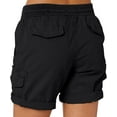 thumbnail image 3 of Women Cargo Shorts Summer Loose Hiking Shorts With Pockets Womens plus Size Denim Shorts, 3 of 7