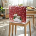 thumbnail image 3 of TSOVTHRID Snowman Christmas Light Print Chair Back Cover for Kitchen Hotel Banquet Holiday Party Decor Removable Chair Slipcovers Decorative Chairs Covers for Dining Room Christmas Decor, Set of 6, 3 of 7