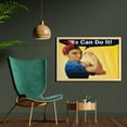 thumbnail image 2 of Girl Power Wall Art with Frame, We Can Do It Iconic Woman of Female Power Made with Polygons Geometric, Printed Fabric Poster for Bathroom Living Room Dorms, 35" x 23", Multicolor, by Ambesonne, 2 of 2