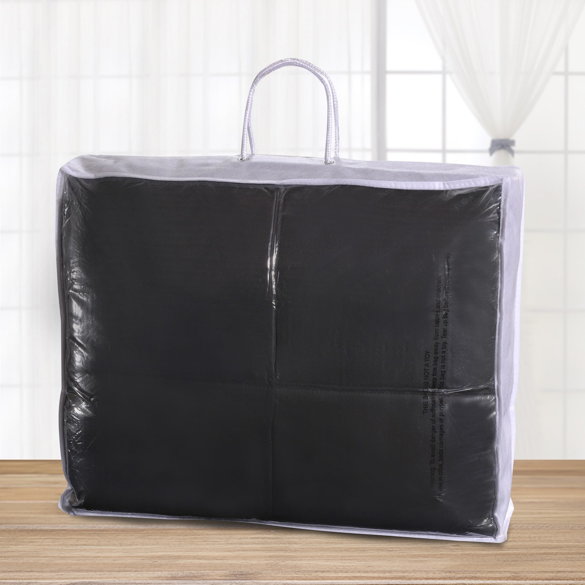 Superior Classic Reversible Comforter, Twin, Black