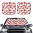 thumbnail image 2 of Xecao Amanita Red Mushroom for Foldable Car Sun Shades (2-Pack) offer sun protection with an easy-fold design for convenient windshield shading., 2 of 7