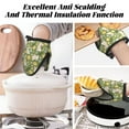 thumbnail image 3 of Painted Cute Rabbit Yellow Flower Oven Mitts Heat Resistant - Soft Lining Silicone Mini Oven Mitts with HangingLoop, Kitchen Oven Gloves Heat Resistant 500℉ for Cooking Baking Microwave, 3 of 7