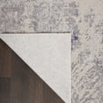 thumbnail image 3 of Nourison Sleek Textures 2'2" x 7'6" (8' Runner) Ivory/Grey Area Rug Distressed Abstract by Nourison, 3 of 7