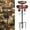 Antique Bronze, variant on Paddsun Bird Bath, 45" Metal Bird Feeder Combo 2-Tier Birdbath with 5-Prong Heavy Duty Stake Base for Outdoor Garden