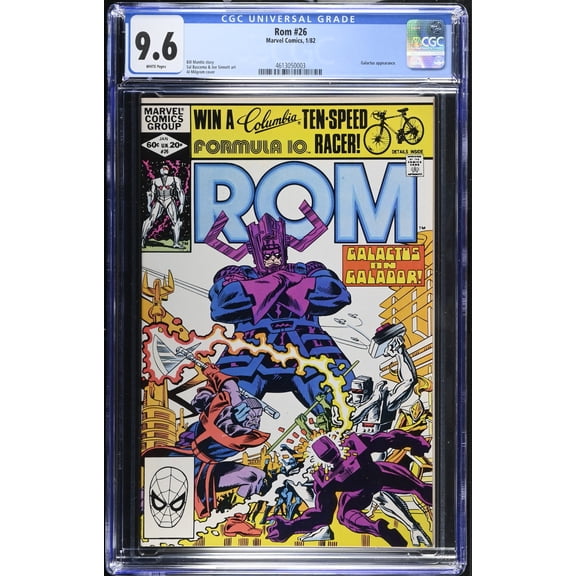Rom #26 CGC NM+ 9.6 White Pages Comic Book