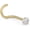1.5mm (0.015Ct wt) Yellow Gold 18g, variant on Real Diamond Nose Stud With Twist Back 14K Gold Filled Nose Stud in 20 Gauge/Diamond Nose Ring For Women/Diamond Color-I-J, Diamond Clarity- I2-I3