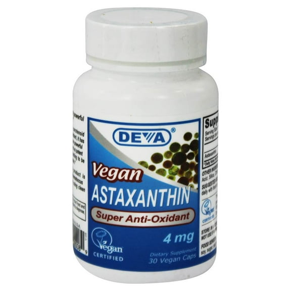 Deva Vegan Astaxanthin Super Antioxidant - 4 mg - 30 Capsules