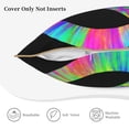 thumbnail image 4 of Home Decoration Outdoor Tie Dye Peace Sign Throw Pillow Cover Case Velvet border pillowcase Decorative Cushion for Couch Bed（Without pillow core）, 4 of 6