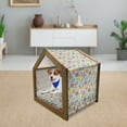 thumbnail image 3 of Dahlia Flower Pet House, Vibrant Victorian Renaissance Medieval Motifs Retro Ombre Insprired Floret, Outdoor & Indoor Portable Dog Kennel with Pillow and Cover, 5 Sizes, Multicolor, by Ambesonne, 3 of 5
