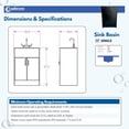 thumbnail image 4 of Ozark River Manufacturing Essential Series, Portable Sink Hand Wash Station, 110V, Black Laminate Countertop-Black Cabinet-Stainless Basin, 4 of 9