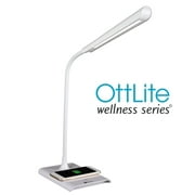 OttLite Wellness Series® Power Up LED Desk Lamp with Wireless Charging, White